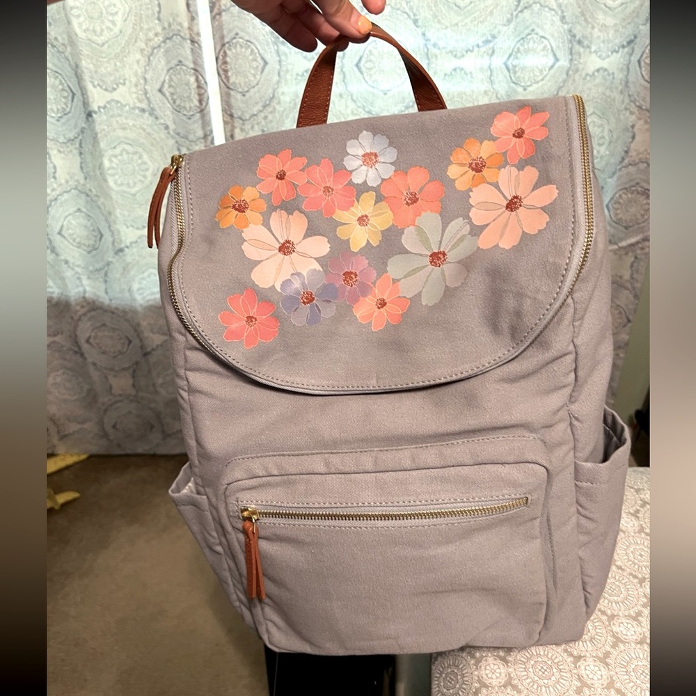 Erin Condren Backpack with Floral Design